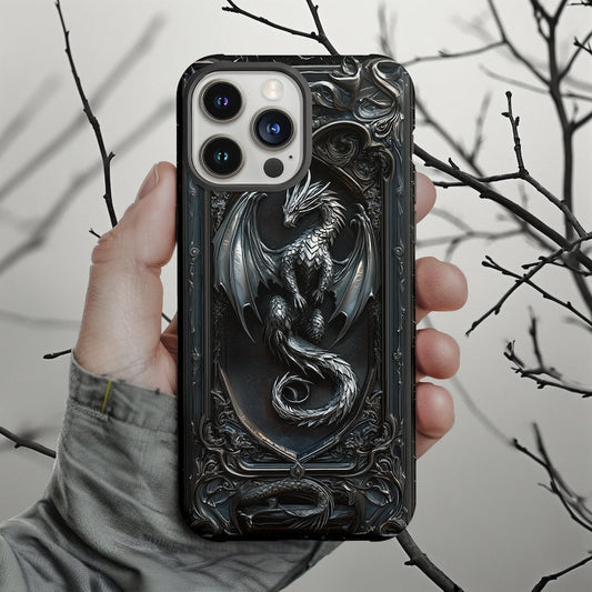 Silver Dragon Phone Case