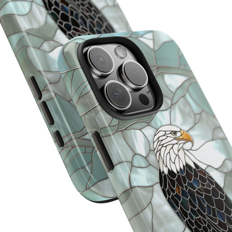 Stained Glass Bald Eagle Phone Case