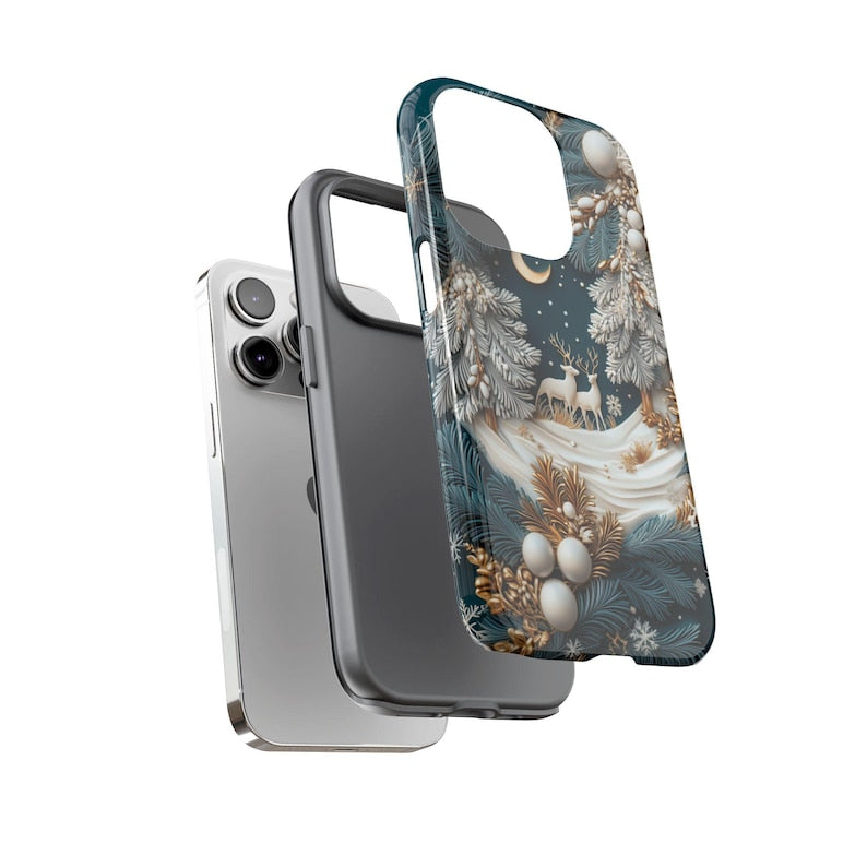 Winter Forest Reindeer Phone Case