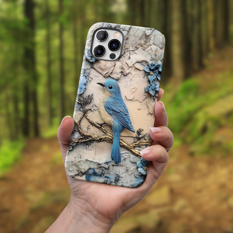 Elegant Bluebird iPhone Phone Case