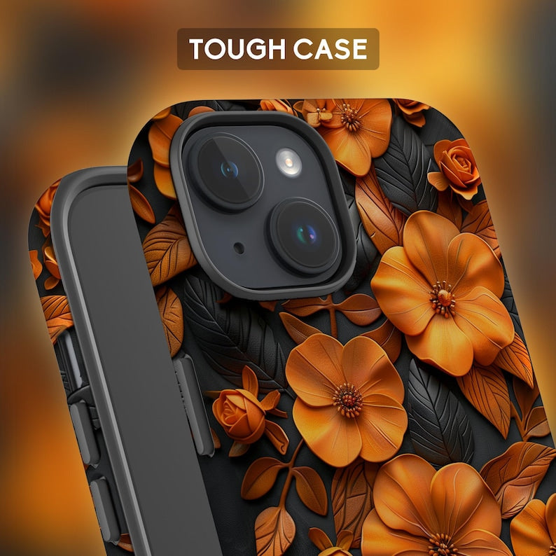 Orange Flowers iPhone Case