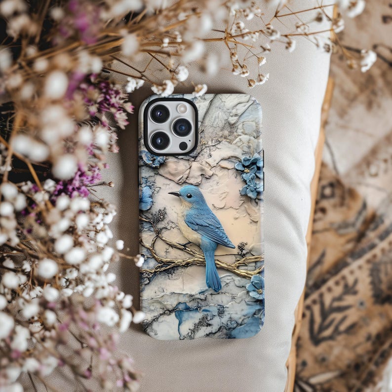 Elegant Bluebird iPhone Phone Case