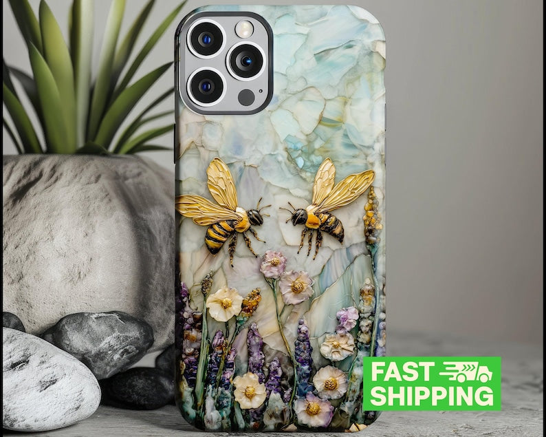 Mosaic Art Bee Phone Case