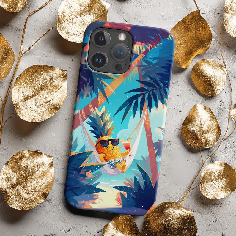 Pineapple on Vacation iPhone Case